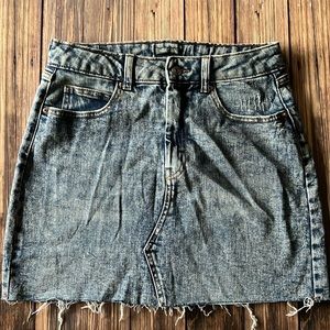 Wild Fable Denim Frayed Raw Hem Mini Skirt 8